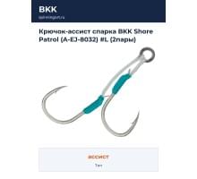 Крючок-ассист спарка BKK Shore Patrol (A-EJ-8032) #L (2пары)