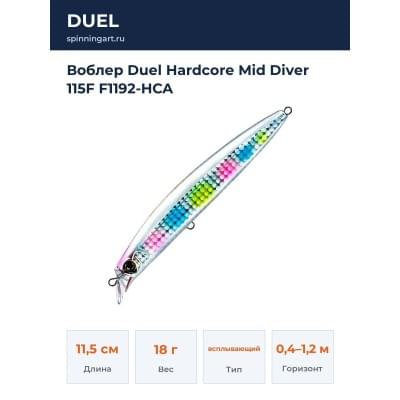 Воблер Duel Hardcore Mid Diver 115F F1192-HCA