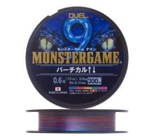 Шнур плетеный Duel Monster Game 9 Vertical #0.6 300м  5.9кг 0.13мм (5 color)