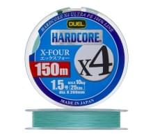 Плетеный шнур Duel PE Hardcore X4 150m Milky Green #1,5 (0,209мм) 10,0kg