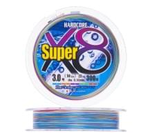 Плетеный шнур Duel PE Hardcore Super X8 300m 5Color #3,0 (0,30мм) 23,0kg