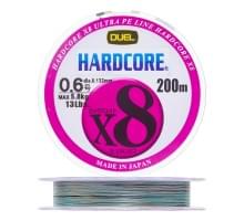 Плетеный шнур Duel PE Hardcore X8 200m 5Color-Yellow marking #0,6 (0,132мм) 5,8kg