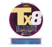 Плетеный шнур Duel PE Tx8 200m 5Color #1,2 (0,19мм) 12,2kg