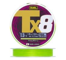 Плетеный шнур Duel PE Tx8 200m Lime Green #1,5 (0,21мм) 13,6kg