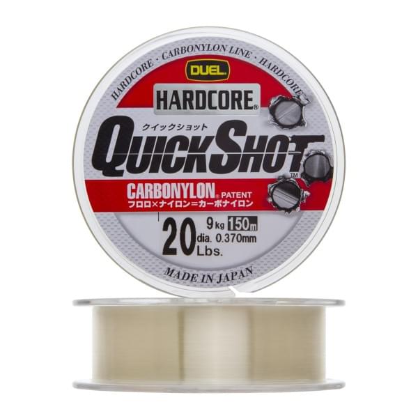 Леска монофильная Duel Hardcore Quick Shot Carbonylon 150м Clear (0,370мм) 9kg