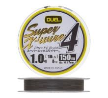 Плетеный шнур Duel PE Super X-Wire 4 150m Silver #1,0 (0,17мм) 8,0kg