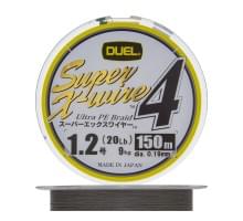 Плетеный шнур Duel PE Super X-Wire 4 150m Silver #1,2 (0,19мм) 9,0kg
