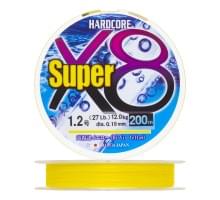 Плетеный шнур Duel Hardcore Super X8 200m Hi-Vis Yellow #2.0