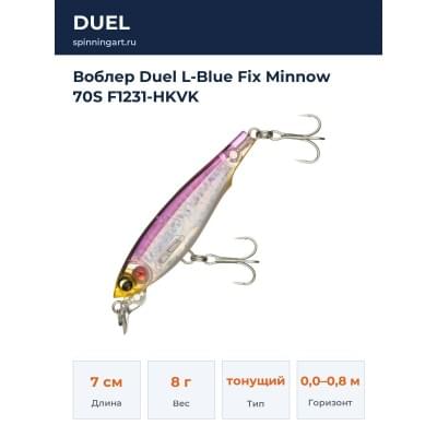 Воблер Duel L-Blue Fix Minnow 70S F1231-HKVK