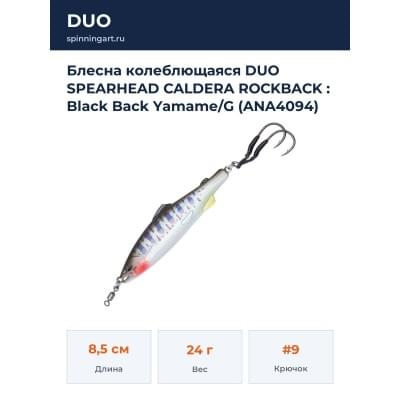 Блесна колеблющаяся DUO SPEARHEAD CALDERA ROCKBACK : Black Back Yamame/G (ANA4094)