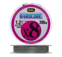 Плетеный шнур Duel PE Hardcore X8 200m 5Color-Yellow marking #1,2 (0,191мм) 12,0kg