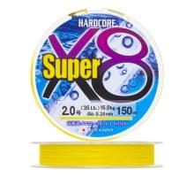 Плетеный шнур Duel Hardcore Super X8 150m Hi-Vis Yellow #1.5