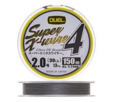 Плетеный шнур Duel PE Super X-Wire 4 150m Silver #2,0 (0,24мм) 13kg