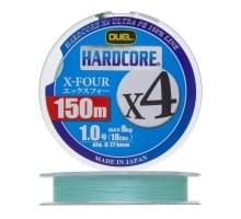 Плетеный шнур Duel PE Hardcore X4 150m Milky Green #1,0 (0,171мм) 8,0kg