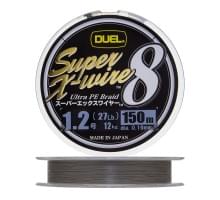 Плетеный шнур Duel PE Super X-Wire 8 150m Silver #1,2 (0,19мм) 12,0kg