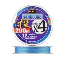 Плетеный шнур Duel PE Hardcore X4 Cast 200m 4Color #1,2 (0,191мм) 9,0kg