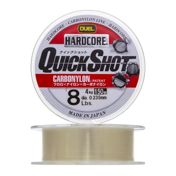 Леска монофильная Duel Hardcore Quick Shot Carbonylon 150м Clear (0,235мм) 4,0kg