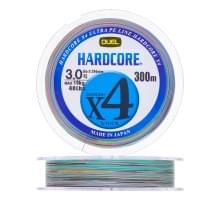 Плетеный шнур Duel PE Hardcore X4 300m 5Color-Yellow marking #3,0 (0,296мм) 19,0kg