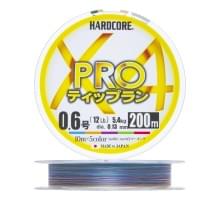 Плетеный шнур Duel PE Hardcore X4 Pro 200m 5Color #0,6 (0,13мм) 5,4kg