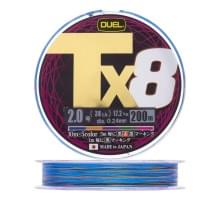 Плетеный шнур Duel PE Tx8 200m 5Color #2,0 (0,24мм) 17,2kg