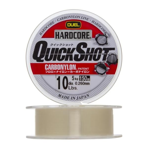Леска монофильная Duel Hardcore Quick Shot Carbonylon 150м Clear (0,260мм) 5kg
