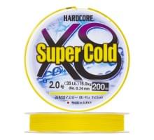 Плетеный шнур Duel Hardcore Super Cold X8 200m Hi-Vis Yellow #2,0 (0,24мм)