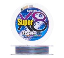 Плетеный шнур Duel PE Hardcore Super X8 300m 5Color #1,2 (0,19мм) 12,0kg