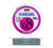Плетеный шнур Duel PE Hardcore X8 300m 5Color-Yellow marking #1,5 (0,209мм) 13,5kg