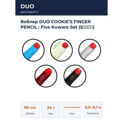 Воблер DUO COOKIE'S FINGER PENCIL : Five Kuware Set (5色ｾｯﾄ)