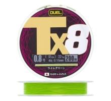 Плетеный шнур Duel PE Tx8 200m Lime Green #0,8 (0,15мм) 7,7kg