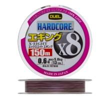 Плетеный шнур Duel PE Hardcore X8 Eging 150m 3Color #0,6 (0,132мм) 5,8kg