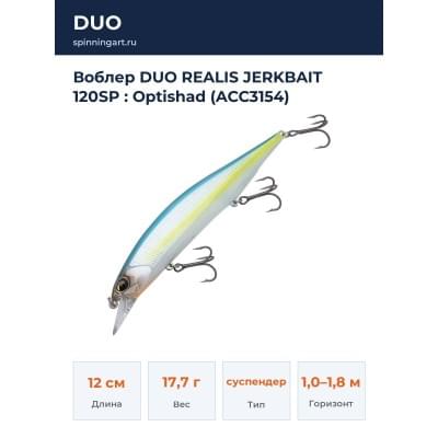 Воблер DUO REALIS JERKBAIT 120SP : Optishad (ACC3154)