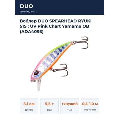 Воблер DUO SPEARHEAD RYUKI 51S : UV Pink Chart Yamame OB (ADA4093)