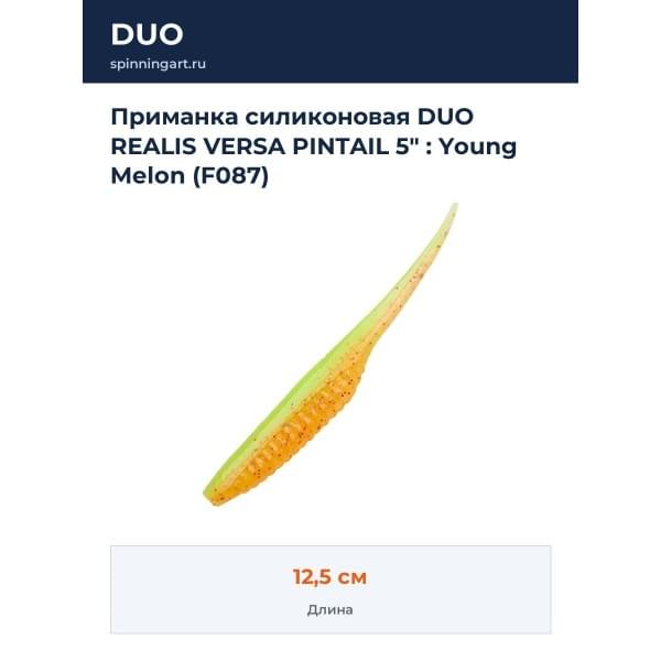 Приманка силиконовая DUO REALIS VERSA PINTAIL 5" : Young Melon (F087)