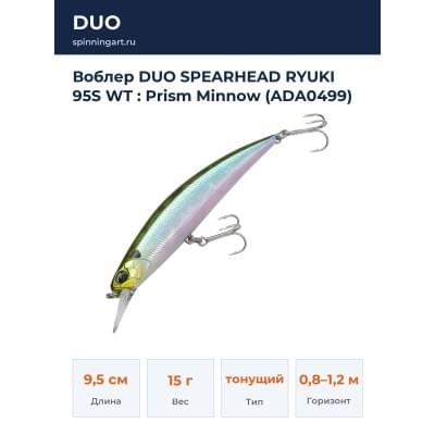 Воблер DUO SPEARHEAD RYUKI 95S WT : Prism Minnow (ADA0499)