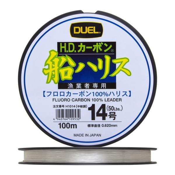 Флюорокарбон Duel H.D,Carbon Fune Leader Fluorocarbon 100% 100м #14 (0,62мм) 22,0kg