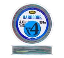 Плетеный шнур Duel PE Hardcore X4 300m 5Color-Yellow marking #4,0 (0,342мм) 24,0kg