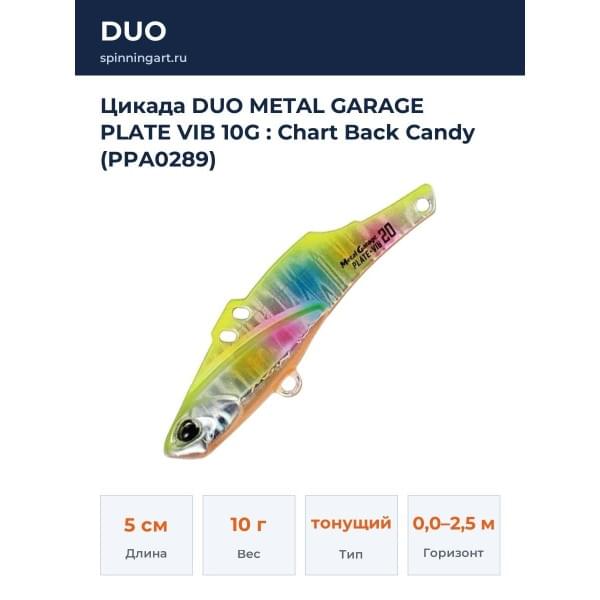 Цикада DUO METAL GARAGE PLATE VIB 10G : Chart Back Candy (PPA0289)