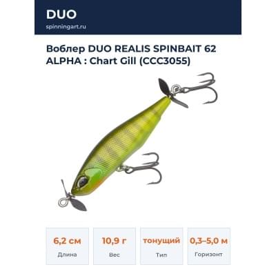 Воблер DUO REALIS SPINBAIT 62 ALPHA : Chart Gill (CCC3055)