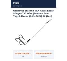 Оснастка стингер BKK Assist Spear Stinger-7X7 Wire (Zander - 6cm, 7kg, 0.36mm) (A-EU-1424) 6# (2шт)