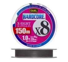 Плетеный шнур Duel PE Hardcore X8 150m Silver #1,0 (0,171мм) 9,0kg