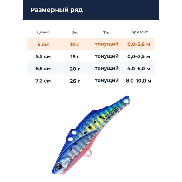 Цикада DUO METAL GARAGE PLATE VIB 10G : Mazume Sardine (PHA0087)