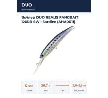 Воблер DUO REALIS FANGBAIT 120DR SW : Sardine (AHA0011)