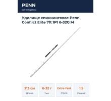 Удилище спиннинговое Penn Conflict Elite 7ft 1P1 6-32G M