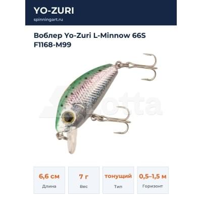 Воблер Yo-Zuri L-Minnow 66S F1168-M99