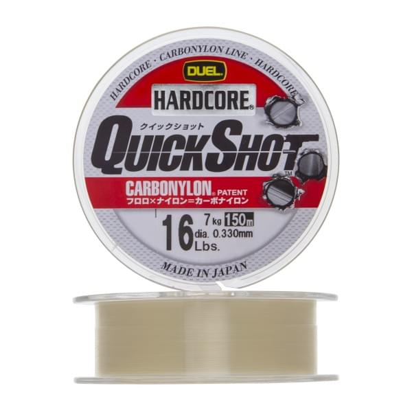 Леска монофильная Duel Hardcore Quick Shot Carbonylon 150м Clear (0,330мм) 7kg
