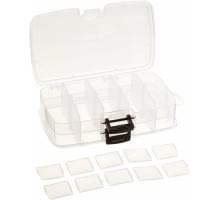 Коробка для приманок двухсторонняя Plano 345023 Dbl Sided Clear W Black Latches, 12-18 отсеков (1563