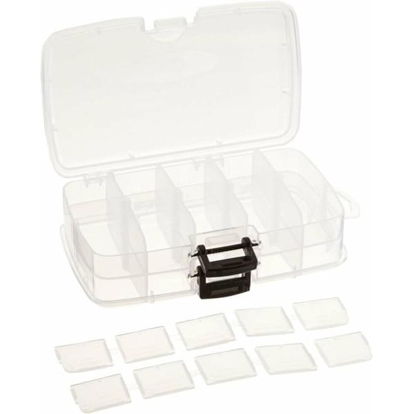 Коробка для приманок двухсторонняя Plano 345023 Dbl Sided Clear W Black Latches, 12-18 отсеков (1563