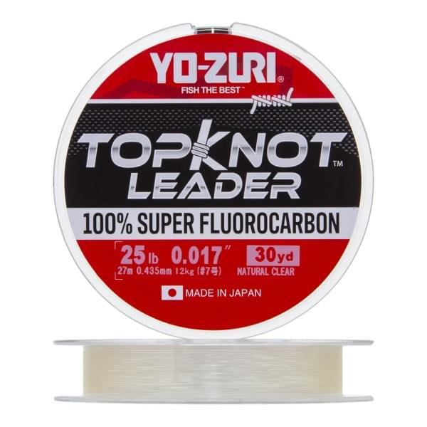 Флюорокарбон Yo-Zuri Topknot Leader Fluorocarbon 100% 27м Natural Clear (0,435мм) 25lbs