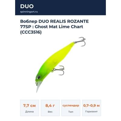 Воблер DUO REALIS ROZANTE 77SP : Ghost Mat Lime Chart (CCC3516)